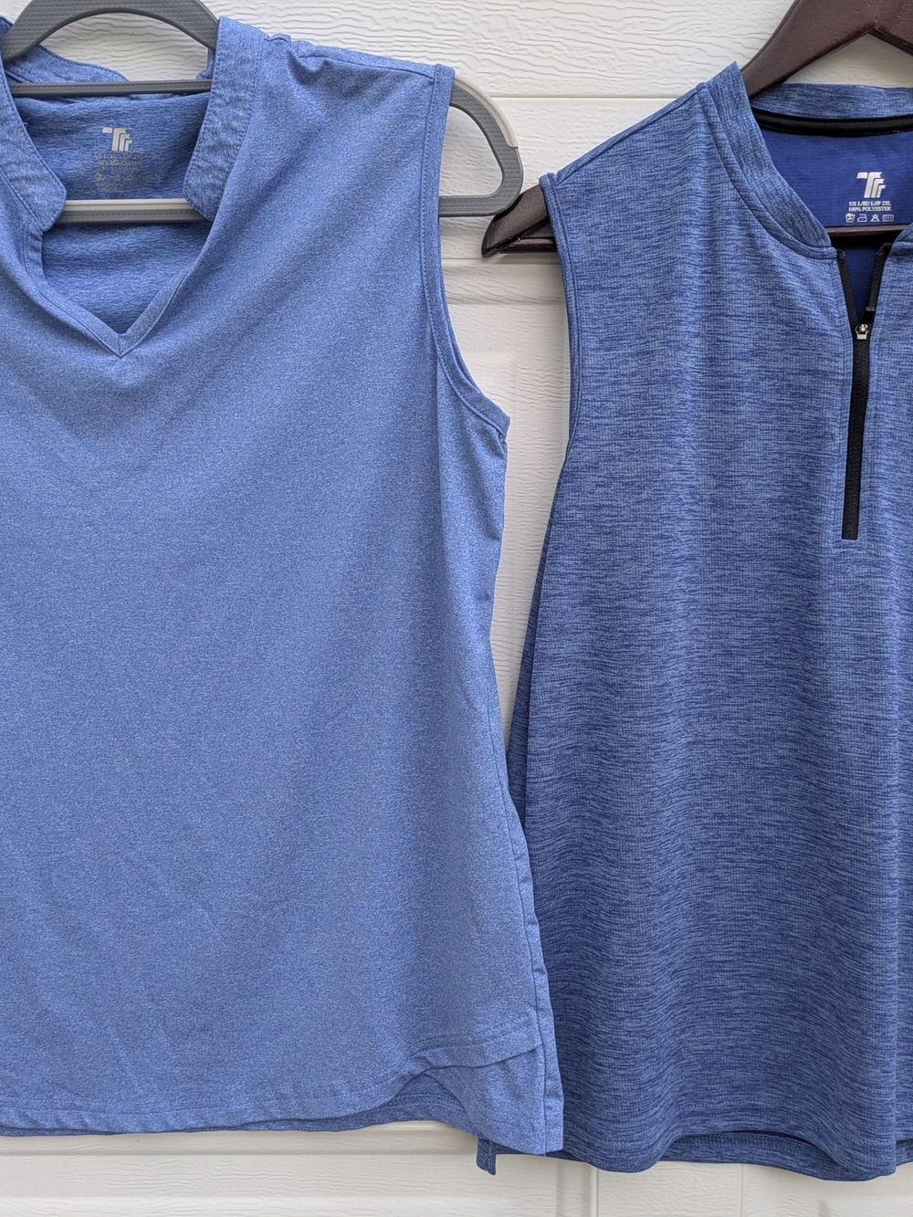 TRR Set Of 2 Relaxed Fit Sleeveless Golf/Tennis Tops - Blue , Women's Large